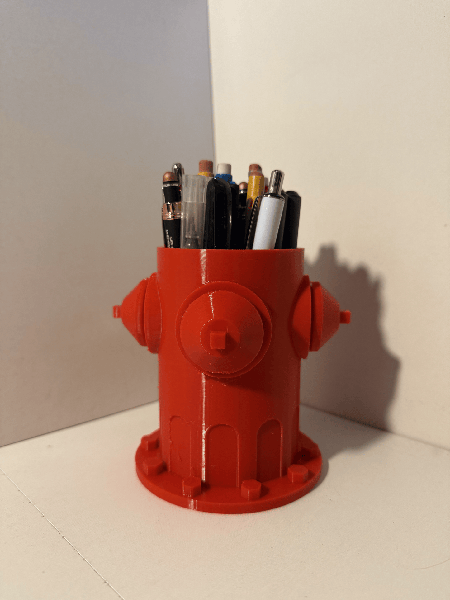 Made-to-Order 3D Printed Fire Hydrant Holder – Pen, Bottle & Can